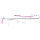 Metal Bed Frame without Mattress Black 100x190cm 350840
