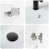 Bathroom Vanity Unit with Tap White 42 x 40 x 74.5 cm 889529