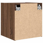 ZNTS Wall-mounted Bedside Cabinet Brown Oak 38x34x40 cm 861259