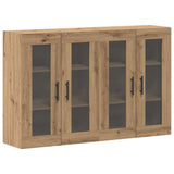Wall Mounted Cabinets 2 pcs Artisan oak and Black 3394567