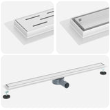 Shower Drain 2-in-1 with 360&deg Siphon Silver 100 cm 42015966