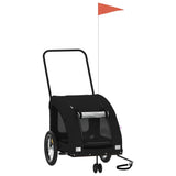 Pet Bike Trailer Black Oxford Fabric and Iron 93982