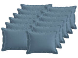 Cushion with Pillow HOUTEN 12 pcs Jeans Blue Faux Linen 932775