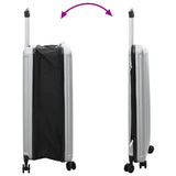 Suitcase Folding with Lock Silver 50 x 30 x 76 cm ABS Plastic 42006236