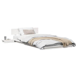 Bed Frame White 90 x 200 cm Wood 872417