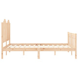 Bed Frame without Mattress 140x200 cm Solid Wood Pine 3192296