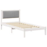 Bed Frame with Upholstered Headboard Light Grey 90 x 190 cm 878298
