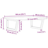 Basin Shelf Wall Mounted Steel and Solid Wood Acacia 3302927