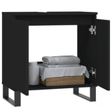 Bathroom Cabinet Black 58x33x60 cm Engineered Wood 831589