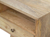Solid Wood Mini Oak-ish Bedside, 1 Drawer and Open Slot, Brown B2743P402923