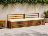 2-Piece Bench Cushions VUGHT 2 pcs 100% Polyester Cream 951493