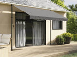 Retractable Awning Anthracite 250x150 cm Fabric and Steel 368739