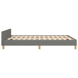 Bed Frame without Mattress Dark Grey 180x200cm Super King Fabric 349894