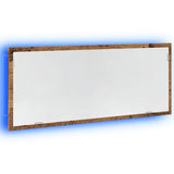 LED Bathroom Mirror Old Wood 100x8.5x37 cm Engineered Wood 856275