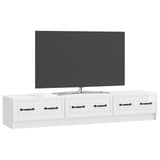 TV Cabinet High Gloss White 147 x 34.5 x 27 cm Engineered Wood 895859