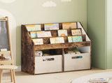 Kids Bookshelf Smoked Oak 72.5 x 29.5 x 69 cm Engineered Wood 892384