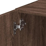 Slim Storage Cabinet Brown Oak 30x42.5x225 cm Engineered Wood 3281272