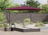 Umbrella with LED Strip Lights Bordeaux Red 249 x 249 x 250 cm 42003405
