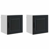 Wall Cabinet PORTO 2 pcs Black 40 x 31 x 40 cm Engineered Wood 885228