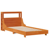 Bed Frame without Mattress Wax Brown 75x190 cm Small Single Solid Wood Pine 3306446
