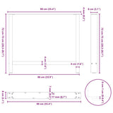 Dining Table Legs Black 2 pcs 90x cm Steel 4013316