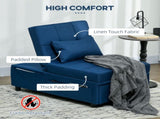 Convertible Chair Bed with Padding Seat, 4-in-1 Multi-Functional Sleeper Sofa Bed, Recliner with T3398P377935