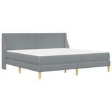 Bed Frame with Mattress Light Grey 180 x 200 cm Fabric 3415235