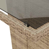 9 Piece Garden Dining Set with Cushions Beige Poly Rattan 3212495