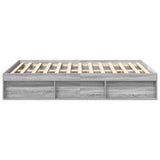 Bed Frame without Mattress Grey Sonoma 120x190 cm Small Double Small Double 3203899