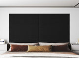 Wall Headboard 12 pcs Black 90 x 30 cm Fabric 4008369