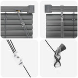 Venetian Blinds Dark Grey 130 x 120 cm Aluminium 42006051
