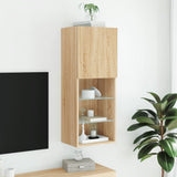TV Cabinet with LED Lights Sonoma Oak 40.5x30x102 cm 837059