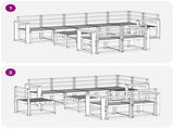 Outdoor Sofa Set 9 pcs White Solid Acacia Wood 3387843