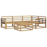 Outdoor Sofa Set 5 pcs White 79 x 79 x 37 cm Solid Acacia Wood 3386418