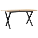 Coffee Table X-Frame 90x40x45.5 cm Solid Wood Pine and Steel 3282752
