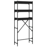 Washing Machine Shelf Black 67x25x163 cm Engineered Wood 838978