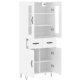 Highboard White 69.5x34x180 cm Engineered Wood 3198561