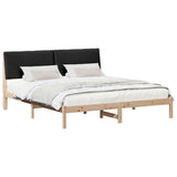 Bed frame Brown and black 180 x 200 cm Solid pine wood 3394365