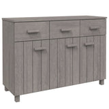 Sideboard HAMAR Light Grey 113x40x80 cm Solid Wood Pine 340443