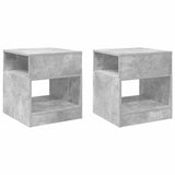 End Table 2 pcs Concrete Grey 40.5 x 40 x 45 cm Engineered Wood 890919