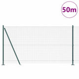 Welded Wire Fence with Concrete Base 50 x 1.2 m 3352475