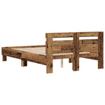 Bed Frame with Headboard Old wood 135 x 190 cm Engineered wood 3333954