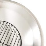 2-in-1 Fire Pit and BBQ with Poker 59x59x60 cm Stainless Steel 313360