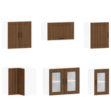 ZNTS 11 Piece Kitchen Cabinet Set Lucca Brown Oak Engineered Wood 3314928