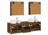 Bathroom Furniture Set 5 pcs Smoked Oak 3406915