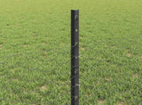 Welded Wire Fence 100 x 0.5 m PVC-Coated Steel Grey 3336919