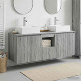 Bathroom Cabinet Set 3 pcs Grey Sonoma 49.5 x 41 x 62.5 cm 3405653