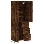 Highboard Smoked Oak 69.5x34x180 cm Engineered Wood 3195880