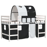 Kids' Loft Bed with Tunnel without Mattress White&Black 80x200cm 3206985