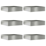 Lawn Edging 6 pcs Silver 50 x 50 x 13 cm Galvanised Steel 874727